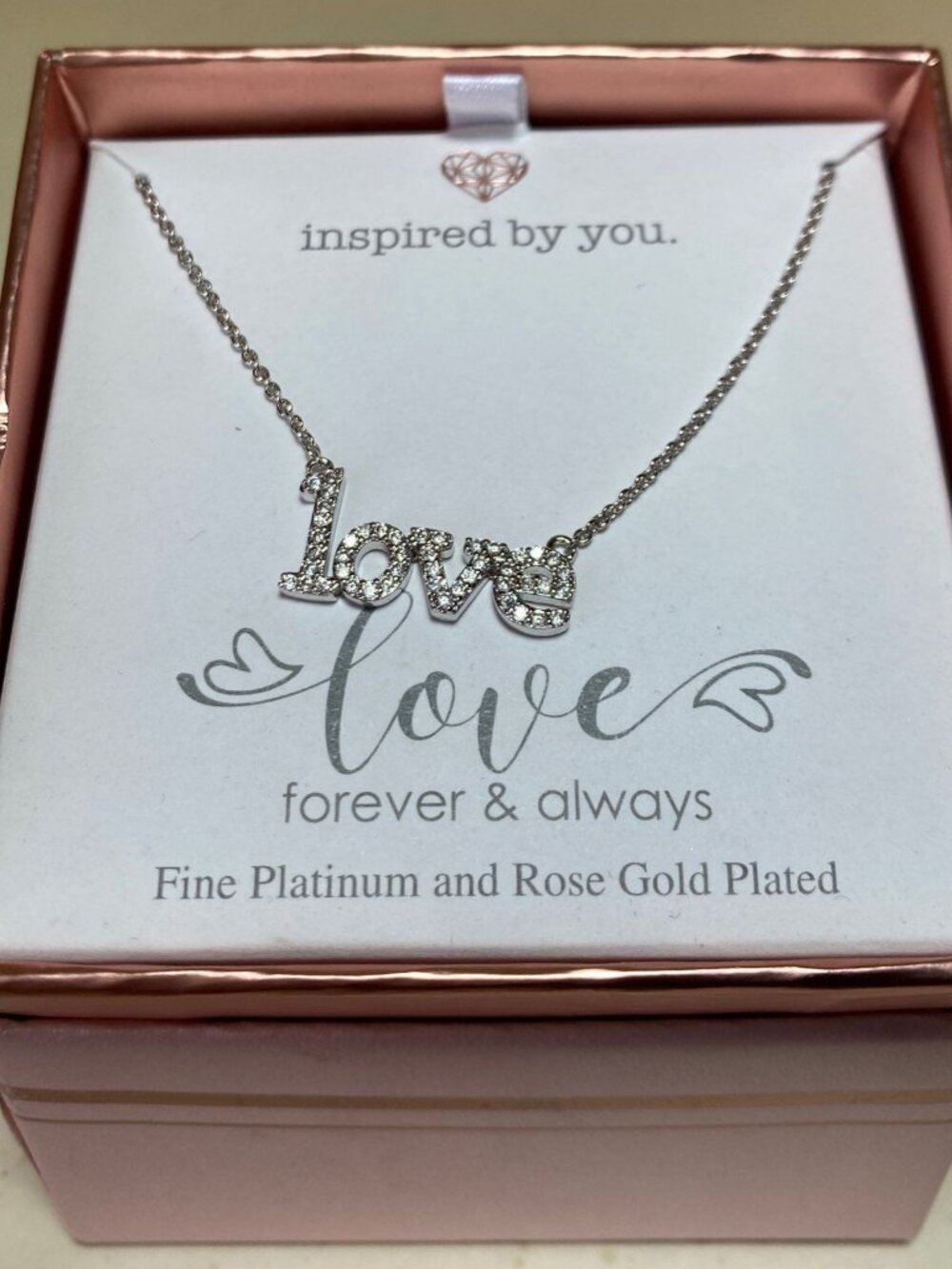 LOVE necklace forever and always